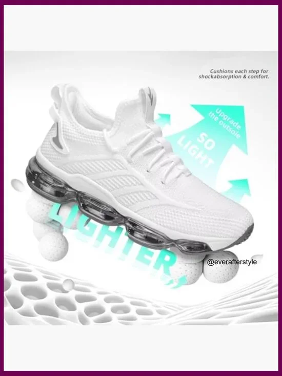 Men's Air Cushion Running Shoes Mesh Fabric Athletic Sneakers Non Slip - Picture 3 of 7